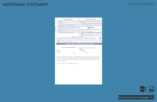 Hypothekenabrechnung der saudischen Zentralbank (NCB) im Word- und PDF-Format (3 Beispielvorschau)